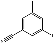 3-碘-5-甲基苯甲腈 结构式