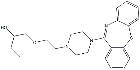 2-[2-(4-Dibenzo[b,f] [1,4]thiazepine-11-yl-1-piperazineyl)ethoxyl]-1-ethyl Ethanol 结构式