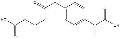 6-[4-(1-Carboxy-ethyl)-phenyl]-5-oxo-hexanoic acid 结构式