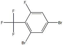 2-氟-4,6-二溴三氟甲苯 结构式