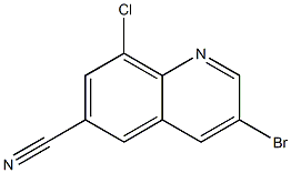 3-溴-8-氯喹啉-6-甲腈 结构式