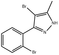 4-broMo-3-(2-broMophenyl)-5-Methyl-1H-pyrazole 结构式