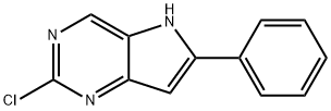 2-CHLORO-6-PHENYL-5H-PYRROLO[3,2-D]PYRIMIDINE 结构式