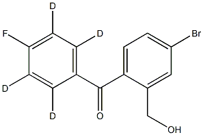 (4-BroMo-2-(hydroxyMethyl)phenyl)(4-fluorophenyl-d4)Methanone 结构式