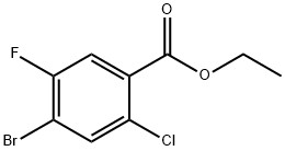 2-氯-4-溴-5-氟苯甲酸乙酯 结构式