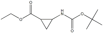 2-((叔丁氧羰基)氨基)环丙烷甲酸乙酯 结构式