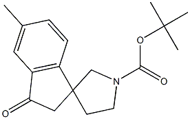 5-甲基-3-氧代-2,3-二氢螺[茚-1,3'-吡咯烷]-1'-甲酸叔丁酯 结构式