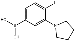 (4-氟-3-(吡咯烷-1-基)苯基)硼酸 结构式
