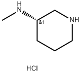 (S)-N-甲基哌啶-3-胺盐酸盐 结构式