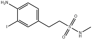 2-(4-氨基-3-碘苯基)-N-甲基乙磺酰胺 结构式