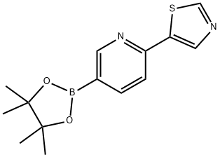 6-(5-噻唑基)吡啶-3-硼酸频哪酯 结构式