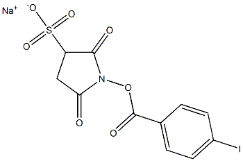SODIUM 1-((4-IODOBENZOYL)OXY)-2,5-DIOXOPYRROLIDINE-3-SULFONATE 结构式