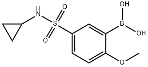 (5-(N-环丙基氨磺酰)-2-甲氧苯基)硼酸 结构式