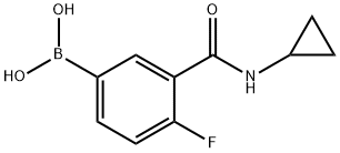 (3-(环丙基氨基甲酰)-4-氟苯基)硼酸 结构式