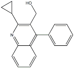 (2-Cyclopropyl-4-phenylquinolin-3-yl)Methanol 结构式