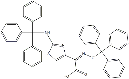 (Z)-2-(TrityloxyiMino)-2-[2-(tritylaMino)thiazol-4-yl]acetic Acid 结构式