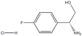 (R)-2-氨基-2-(4-氟苯基)乙醇盐酸盐 结构式