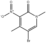 5-BROMO-1,4-DIMETHYL-3-NITROPYRIDIN-2(1H)-ONE 结构式