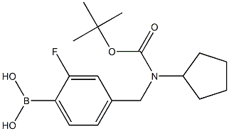 (4-(((叔-丁氧基羰基)(环戊基)氨基)甲基)-2-氟苯基)硼酸 结构式