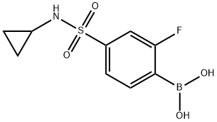 (4-(N-环丙基氨磺酰)-2-氟苯基)硼酸 结构式