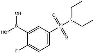 (5-(N,N-二乙基氨磺酰)-2-氟苯基)硼酸 结构式