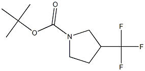 3-(三氟甲基)吡咯烷-1-甲酸叔丁酯 结构式