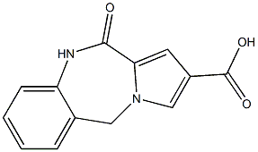 11-Oxo-10,11-dihydro-5H-benzo[e]pyrrolo[1,2-a][1,4]diazepine-2-carboxylic acid 结构式