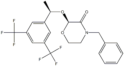 (S)-4-benzyl-2-((R)-1-(3,5-bis(trifluoroMethyl)phenyl)ethoxy)Morpholin-3-one 结构式