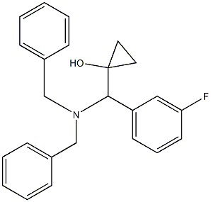 1-((dibenzylaMino)(3-fluorophenyl)Methyl)cyclopropanol 结构式