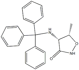 (4R,5S)-5-Methyl-4-(tritylaMino)isoxazolidin-3-one 结构式
