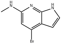 4-溴-N-甲基-1H-吡咯并[2,3-B]吡啶-6-胺 结构式