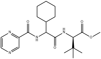 (S)-2-((R)-2-环己基-2-(吡嗪-2-甲酰氨基)乙酰氨基)-3,3-二甲基丁酸甲酯 结构式