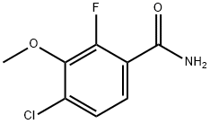 4-氯-2-氟-3-甲氧基苯甲酰胺 结构式