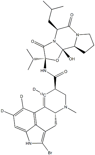溴隐亭 -13C-D3 结构式
