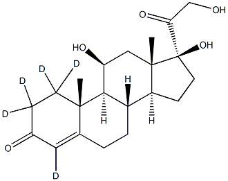 皮质醇-D5 结构式