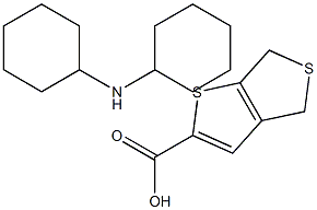 二环己基4,6 - 二氢噻吩并[3,4-B]噻吩-2 - 羧酸甲酯 结构式