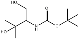 (1,3-二羟基-3-甲基丁-2-基)氨基甲酸叔丁酯 结构式