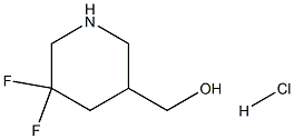 (5,5-difluoropiperidin-3-yl)Methanol hydrochloride 结构式