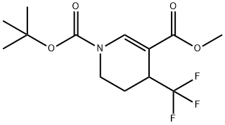 1-(叔丁基) 3-甲基 4-(三氟甲基)-5,6-二氢吡啶-1,3(4H)-二羧酸酯 结构式