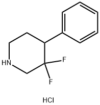 3,3-difluoro-4-phenylpiperidine hydrochloride 结构式