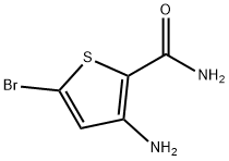 3-氨基-5-溴噻吩-2-甲酰胺 结构式