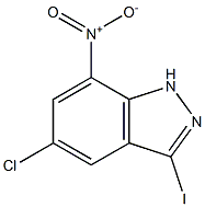 5-Chloro-3-iodo-7-nitro-1H-indazole 结构式