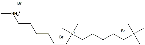 N-TriMethyl-N-(5-(triMethylaMMonio)pentyl)hexane-1,6-diaMiniuM BroMide 结构式