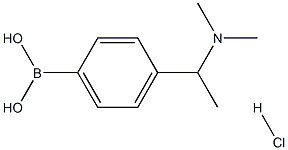 (4 - (1 - (二甲基氨基)乙基)苯基)硼酸盐酸盐 结构式