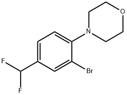 4-(2-溴-4-(二氟甲基)苯基)吗啉 结构式