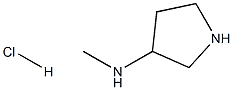 N-甲基吡咯烷-3-胺盐酸盐 结构式