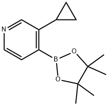 3-环丙基-4-(4,4,5,5-四甲基-1,3,2-二氧硼杂环戊烷-2-基)吡啶 结构式