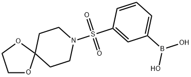 (3-(1,4-二氧杂-8-氮杂螺[4.5]癸烷-8-基磺酰)苯基)硼酸 结构式