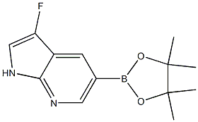 3-氟-5-(4,4,5,5-四甲基-1,3,2-二氧杂环戊硼烷-2-基)-吡咯并[2,3-B]吡啶 结构式