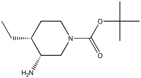 Cis-tert-butyl 3-aMino-4-ethylpiperidine-1-carboxylate 结构式
